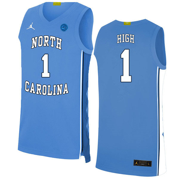 Men #1 Zayden High North Carolina Tar Heels College Basketball Jerseys Stitched Sale-Carolina Blue